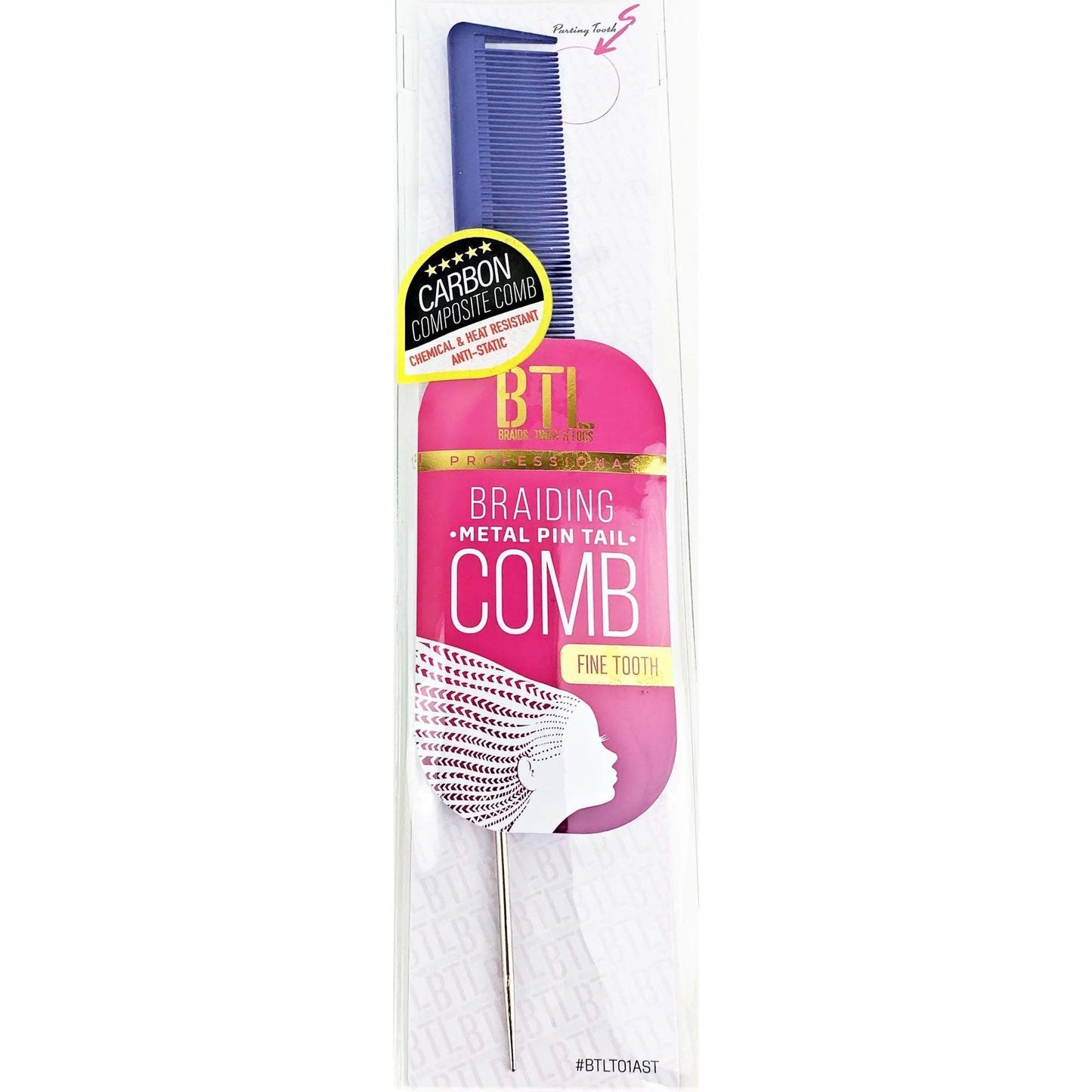 BTL Braiding metal pin tail comb