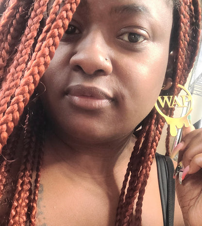Custom Made Gold Wap Inspired Earrings