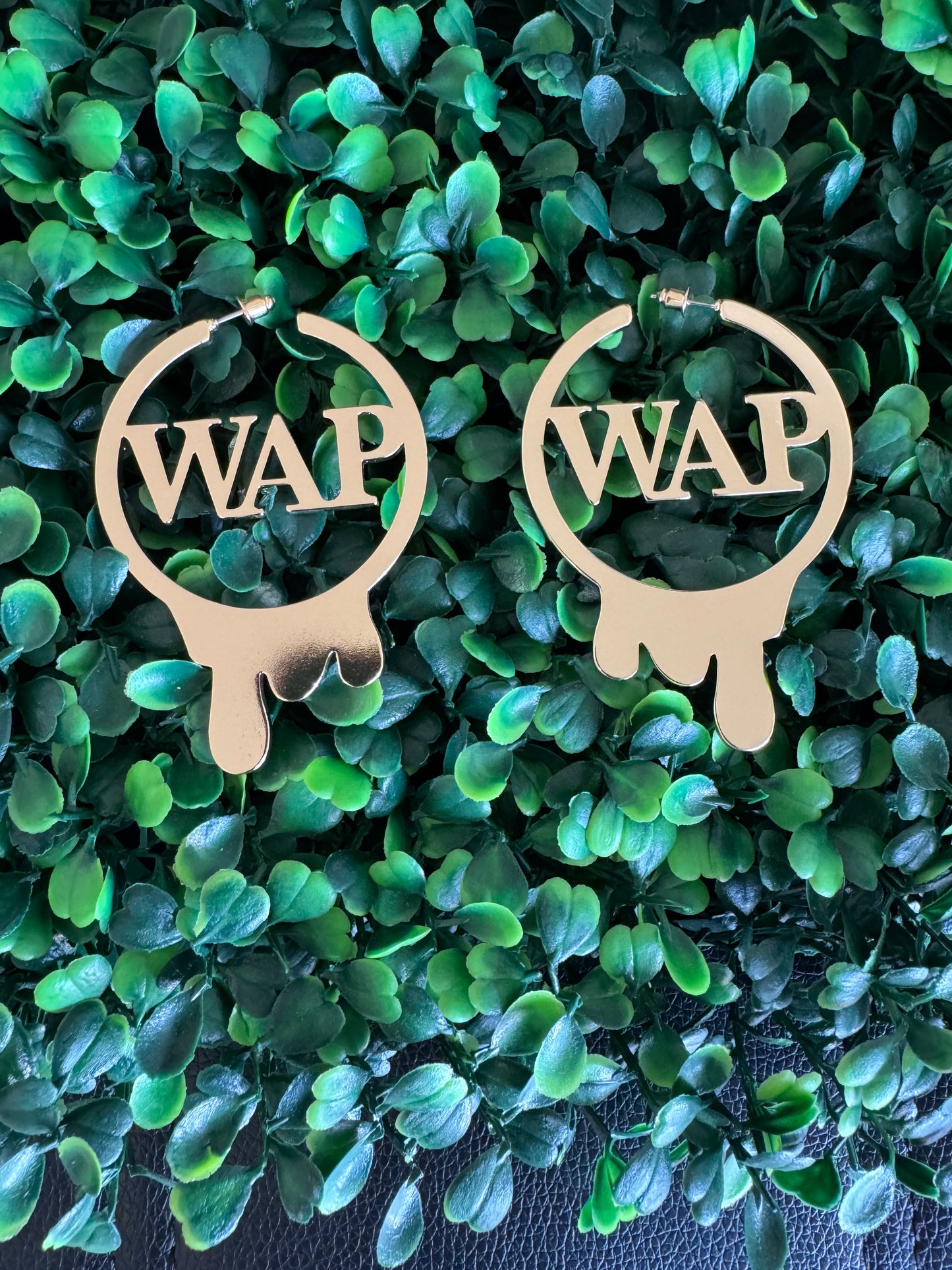 Custom Made Gold Wap Inspired Earrings