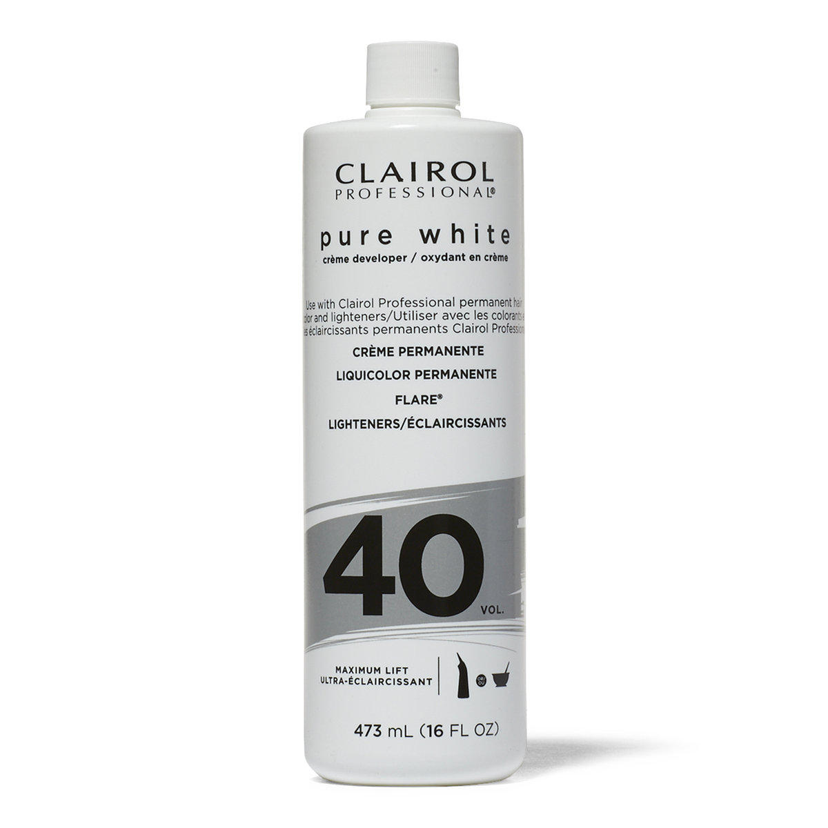 Clairol Pure White 40 Volume Creme Developer 16oz - On The Flyy Beauty Supply