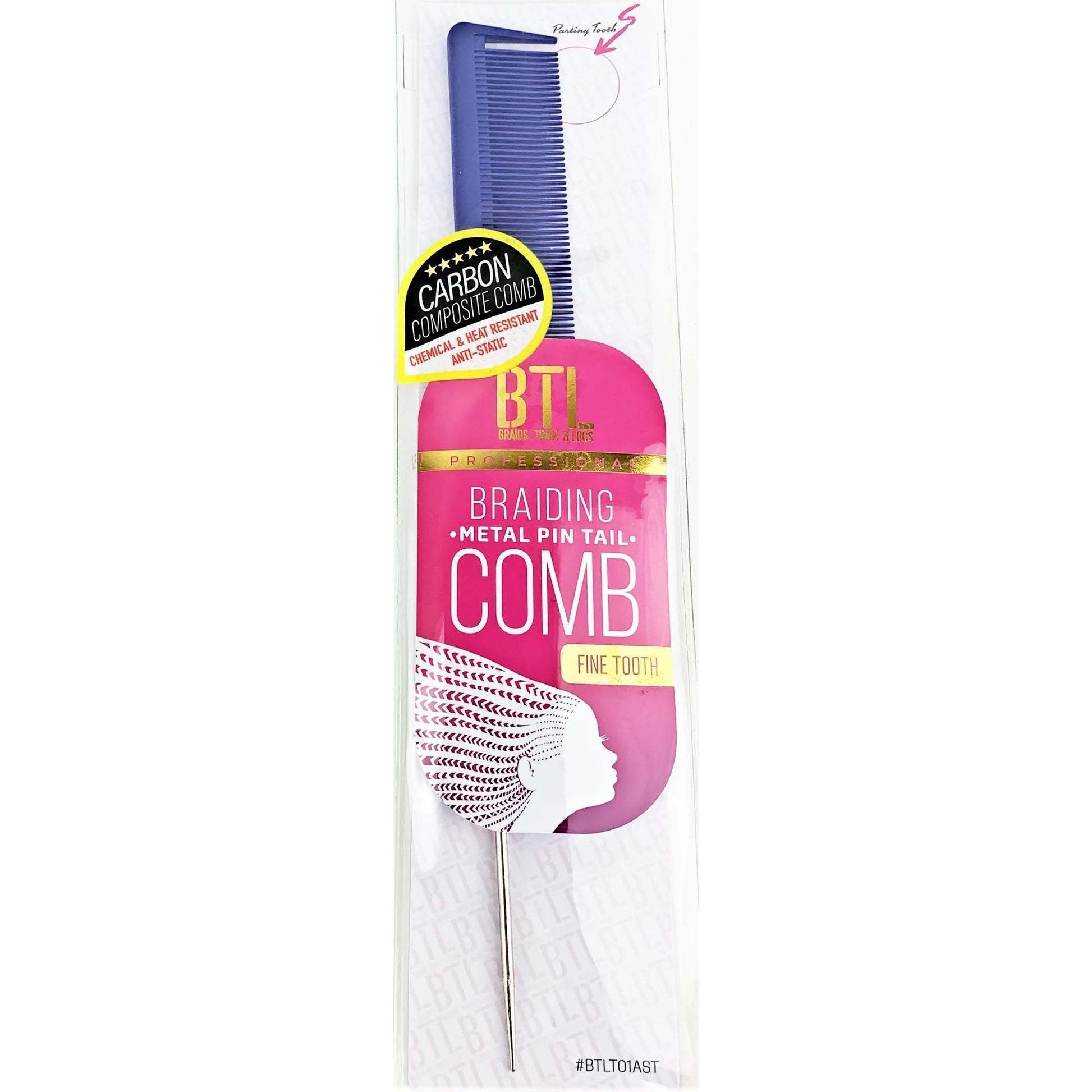 BTL Braiding metal pin tail comb